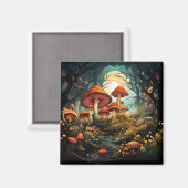 Schattigee paddenstoelenmagneet magneet (Voorkant / Achterkant)