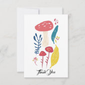 Schattigee paddenstoelillustratie Klein Bedankkaart (Voorkant)