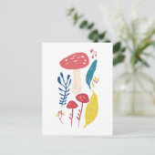 Schattigee paddenstoelillustratie Klein Briefkaart (Staand voorkant)