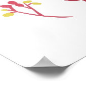 Schattigee paddenstoelillustratie Klein Poster (Hoek)