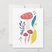 Schattigee paddenstoelillustratie notitiekaartje (Voorkant)