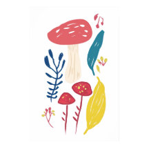 Schattigee paddenstoelillustratie