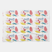 Schattigee paddenstoelillustratie theedoek (Horizontaal)