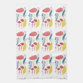 Schattigee paddenstoelillustratie theedoek (Verticaal)