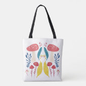 Schattigee paddenstoelillustratie tote bag (Achterkant)