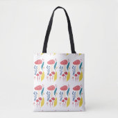 Schattigee paddenstoelillustratie tote bag (Voorkant)