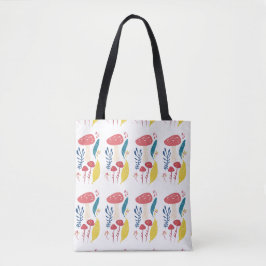 Schattigee paddenstoelillustratie tote bag