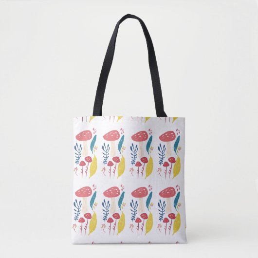 Schattigee paddenstoelillustratie tote bag (Voorkant)