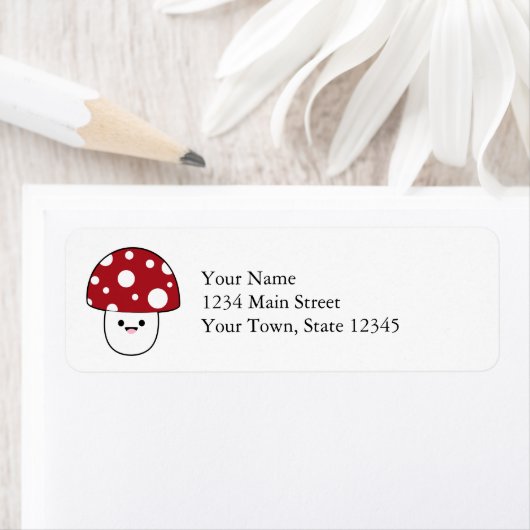 Schattigee paddenstoelschimmels etiket (Insitu)