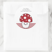Schattigee paddenstoelschimmels ronde sticker (Tas)