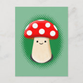 Schattigee Paddestoel Groen Briefkaart (Voorkant)