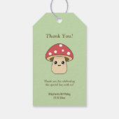 Schattigee Paddestoel Groen Cadeaulabel (Achterkant)