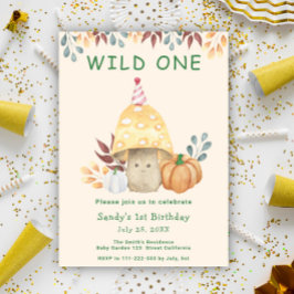 Schattigee paddestoel herfst flora 1e Verjaardag P Kaart