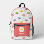 Schattigee Paddestoel Kinder Cartoon Gepersonalise Bedrukte Rugzak (Voorkant)