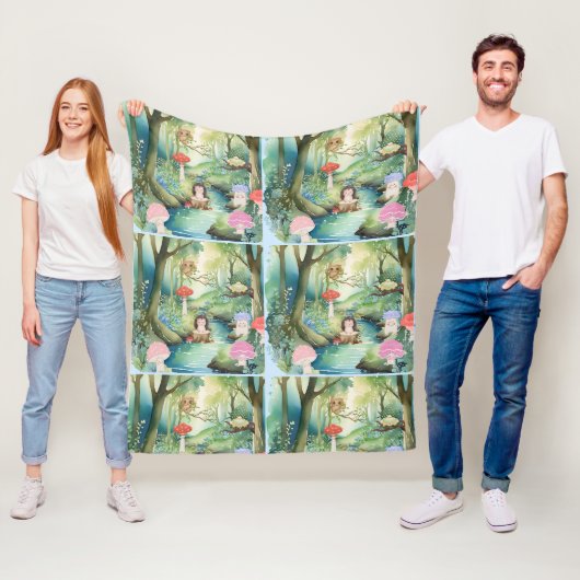 Schattigee paddestoel mensen en vrienden deken (In situ)