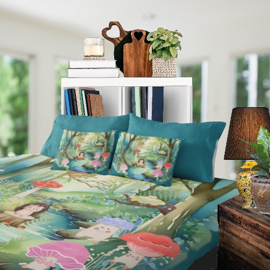 Schattigee paddestoel mensen en vrienden deken kussen