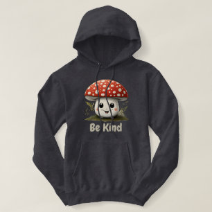 Schattigee Paddestoel met een grote glimlach Wees Hoodie