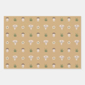 Schattigee Paddestoel Patroon Wrapping Paper Set (Voorkant 2)