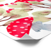 Schattigee paddestoel rustieke bos baby shower wel poster (Hoek)