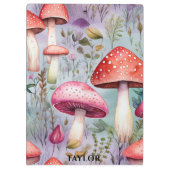 Schattigee Paddestoel Waterverf Rustiek Bos Klembord (Achterkant)