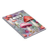 Schattigee Paddestoel Waterverf Rustiek Bos Notitieboek (Rechterzijde)