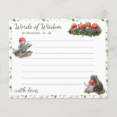 Schattigee Paddestoel Woodland Baby shower Advies (Voorkant)