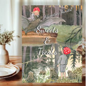 Schattigee paddestoel Woodland Baby shower snoep Reclamebord Met Voetstuk