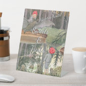 Schattigee paddestoel Woodland Baby shower snoep Reclamebord Met Voetstuk (Insitu)