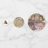 Schattigee paddestoel Woodland Frog Baby shower Confetti (Achterkanten)