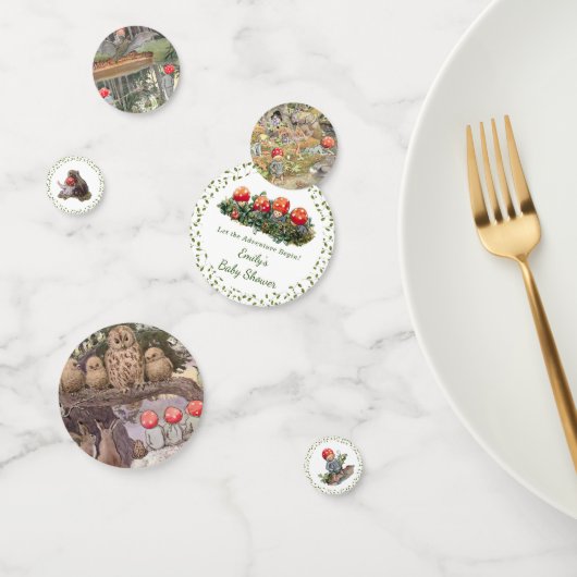 Schattigee paddestoel Woodland Frog Baby shower Confetti (Groep)