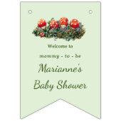 Schattigee paddestoel Woodland Frog Baby shower Vlaggetjes (Eerste vlag)