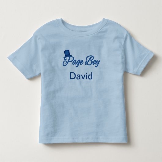 Schattigee Page Boy Tshirt aan te passen (Voorkant)