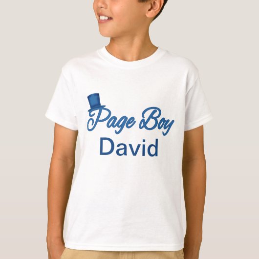 Schattigee Page Boy Tshirt aan te passen (Voorkant)