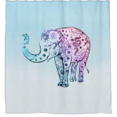 Schattigee Paisley Olifant Douchegordijn (Voorkant)