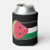Schattigee Palestijnse vlag met watermeloenvrij Pa Blikjeskoeler (Blikje Voorkant)