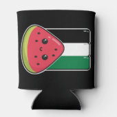 Schattigee Palestijnse vlag met watermeloenvrij Pa Blikjeskoeler (Achterkant)