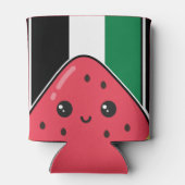 Schattigee Palestijnse vlag met watermeloenvrij Pa Blikjeskoeler (Achterkant)