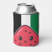 Schattigee Palestijnse vlag met watermeloenvrij Pa Blikjeskoeler (Blikje Achterkant)