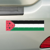 Schattigee Palestijnse vlag met watermeloenvrij Pa Bumpersticker (Op auto)