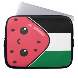 Schattigee Palestijnse vlag met watermeloenvrij Pa Laptop Sleeve