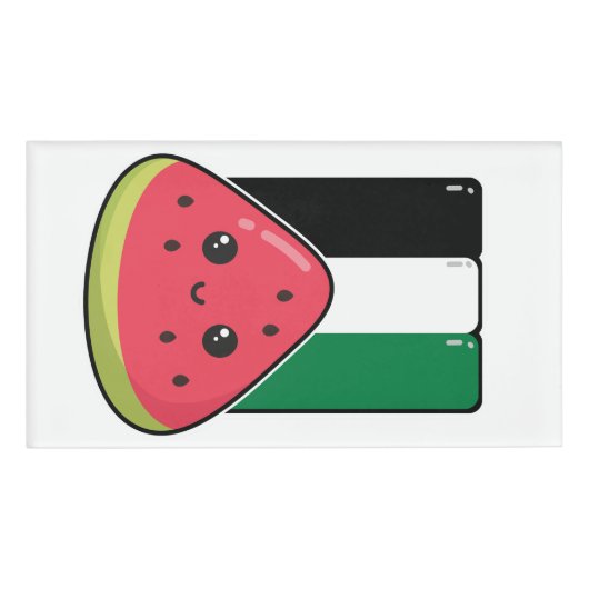 Schattigee Palestijnse vlag met watermeloenvrij Pa Naambadge (Voorkant)