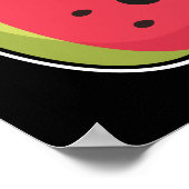 Schattigee Palestijnse vlag met watermeloenvrij Pa Poster (Hoek)