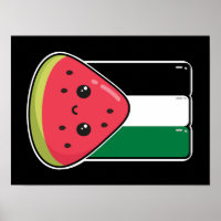 Schattigee Palestijnse vlag met watermeloenvrij Pa