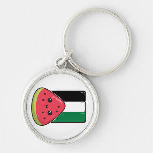 Schattigee Palestijnse vlag met watermeloenvrij Pa Sleutelhanger