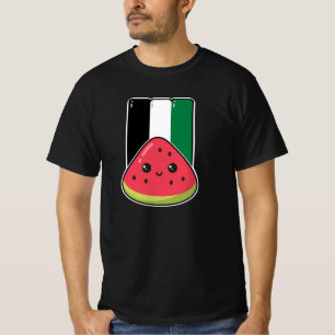 Schattigee Palestijnse vlag met watermeloenvrij Pa T-shirt