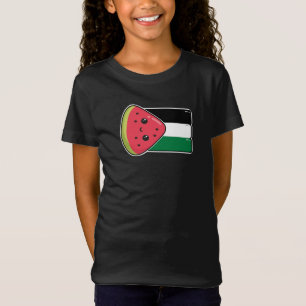 Schattigee Palestijnse vlag met watermeloenvrij Pa T-shirt