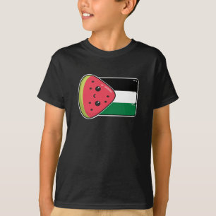 Schattigee Palestijnse vlag met watermeloenvrij Pa T-shirt