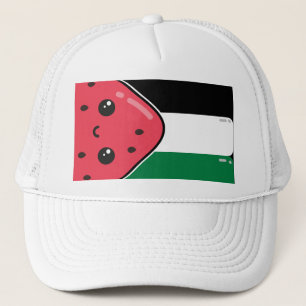 Schattigee Palestijnse vlag met watermeloenvrij Pa Trucker Pet