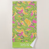 Schattigee Palm Beach Alligators Strandlaken (Voorkant)