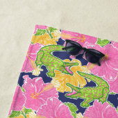 Schattigee Palm Beach Alligators Strandlaken (In situ)